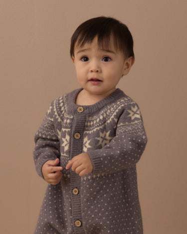 Fair Isle Romper || Slate by Rylee + Cru