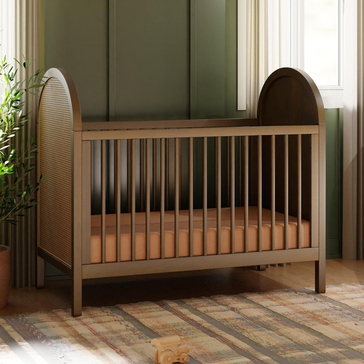 Babyletto Bondi Cane 3-in-1 Convertible Crib with Toddler Bed Conversion Kit