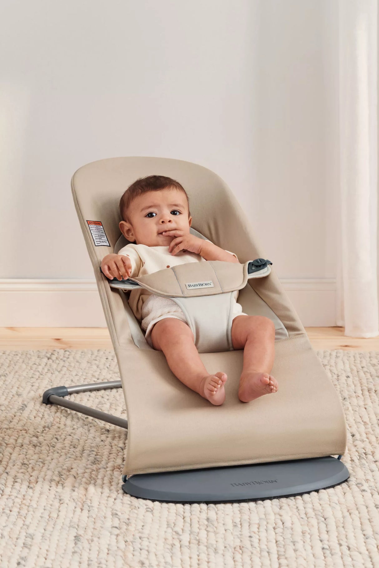 Bouncer Balance Soft - Cotton in Khaki/Beige by BabyBjorn