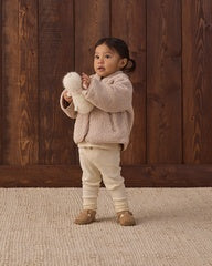 Shearling Zip Jacket || Rose Water by Quincy Mae