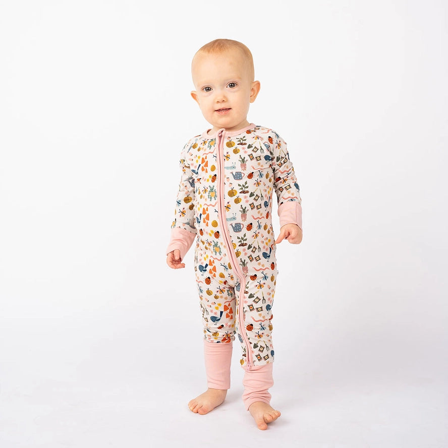 Garden Friends Bamboo Baby Pajamas Convertible Romper by Emerson and Friends