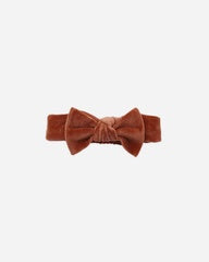 Velour Bow Headband || Redwood by Quincy Mae