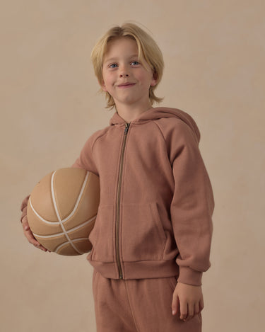 Zip Raglan Hoodie || Clay by Rylee + Cru