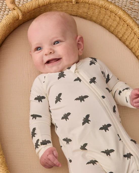 Bamboo Zip Footie || Bats by Quincy Mae