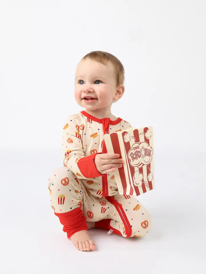 Here For the Snacks Foodie Bamboo Convertible Baby Pajamas by Emerson and Friends