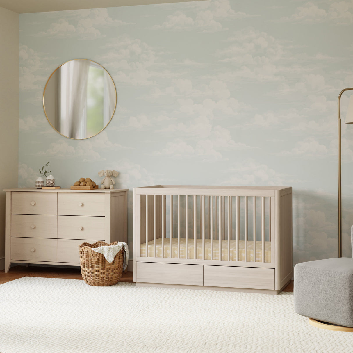 Babyletto Bento 3-in-1 Convertible Storage Crib with Toddler Bed Conversion Kit