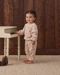 Velour Relaxed Sweatshirt || Red Bows by Quincy Mae