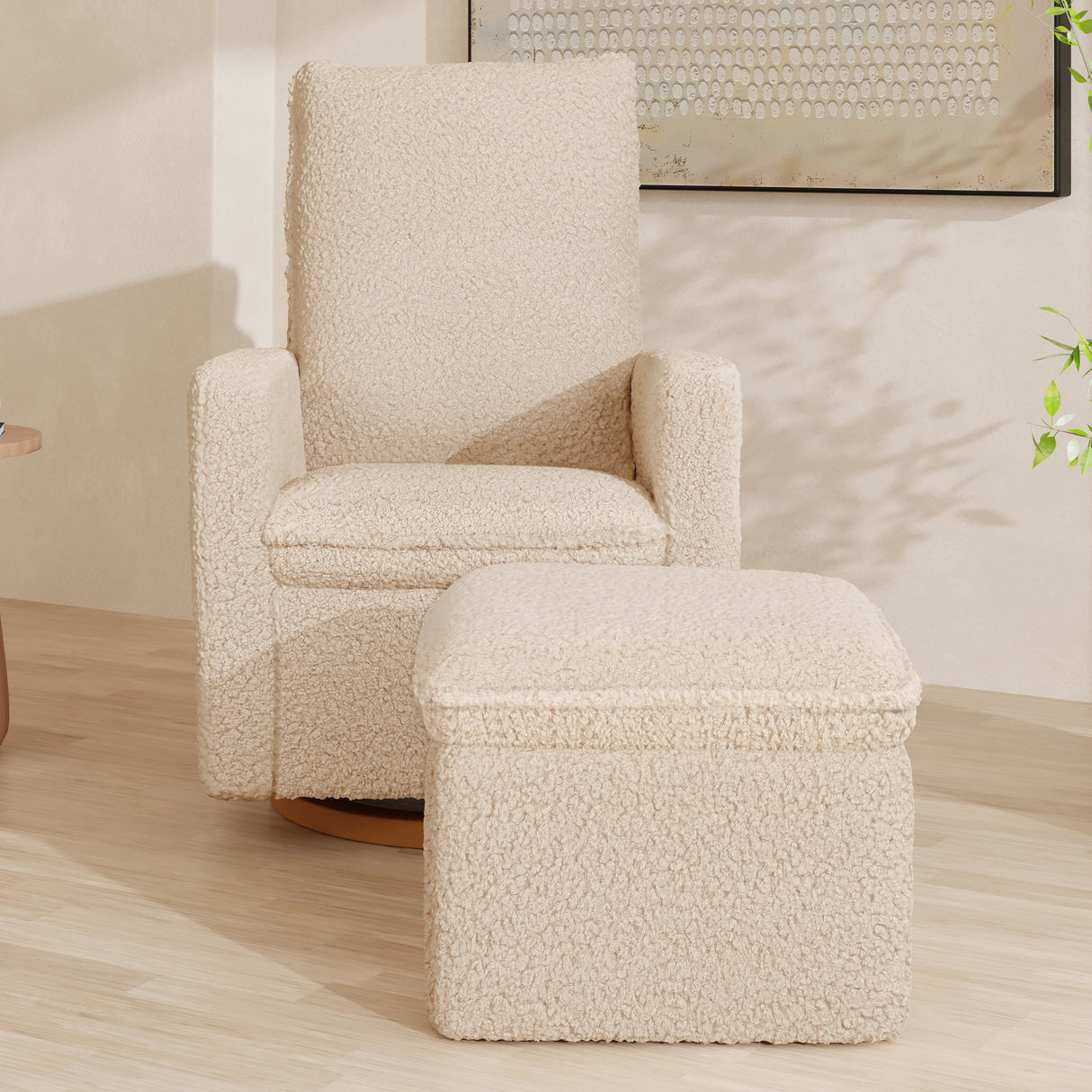 Babyletto Cali Storage Ottoman in Shearling