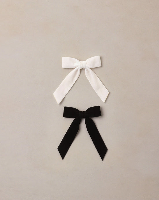Velvet Bows Set || Black, Ivory by Noralee