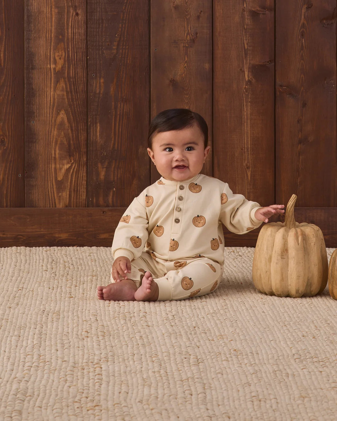 Relaxed Fleece Jumpsuit || Pumpkins by Quincy Mae