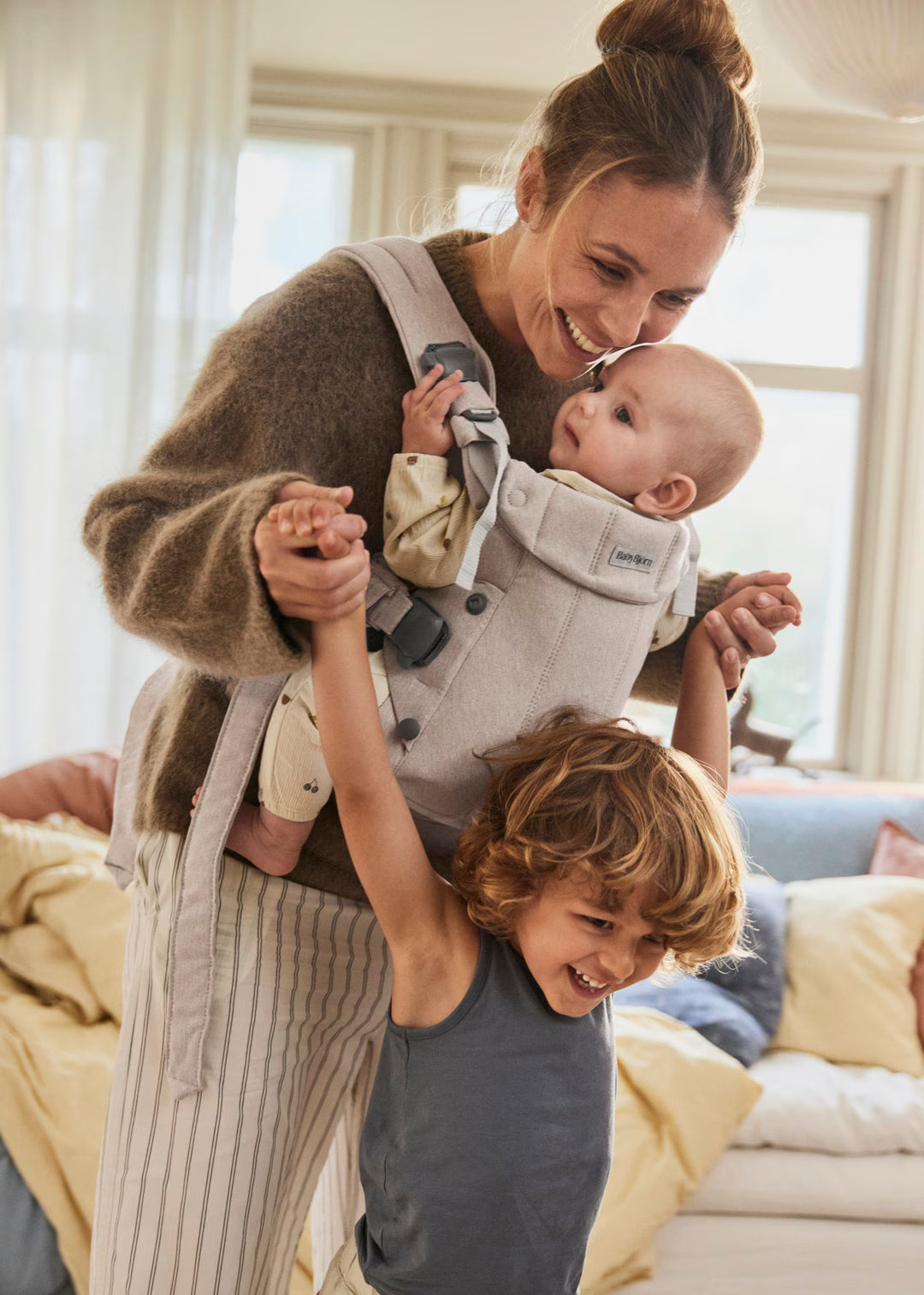 Baby Carrier Harmony- Light Beige, Woven Mélange by BabyBjorn