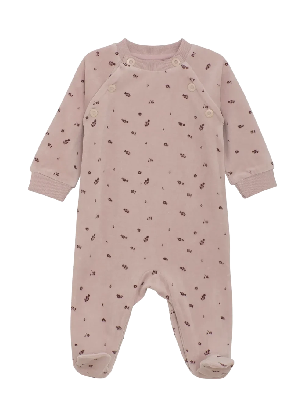 L/S Velour Romper- Violet Ice by Fixoni