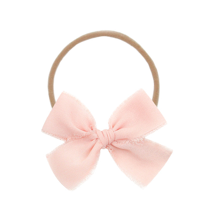 Chiffon Bow - Blush Headband by Lou Lou & Company
