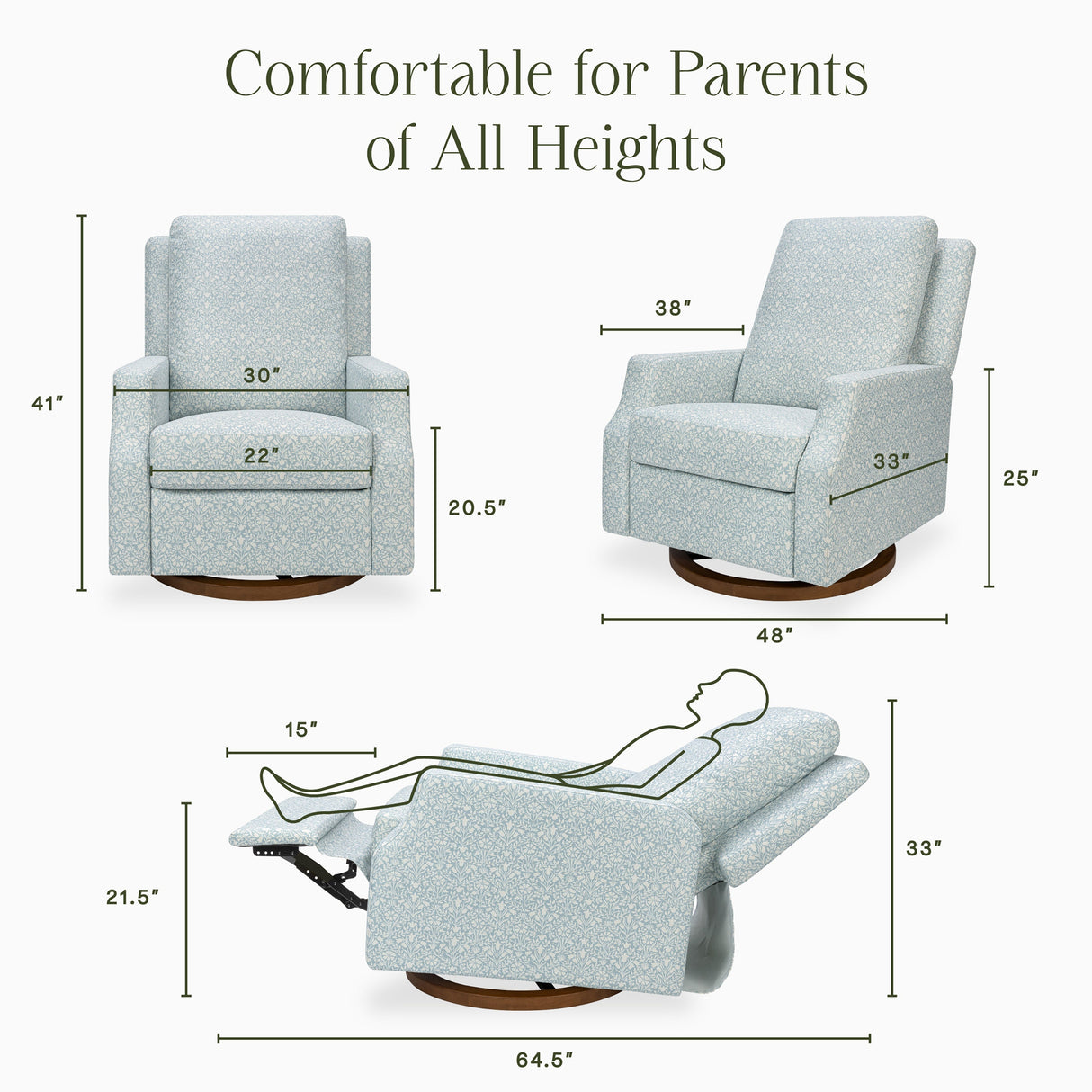 Morris & Co. x Namesake Crewe Recliner and Swivel Glider