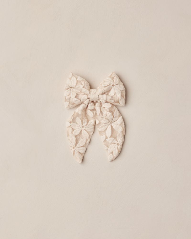 Everly Bow | Embroidered Daisy by Noralee