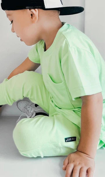 Neon Distressed Tee - Lime by Little Bipsy