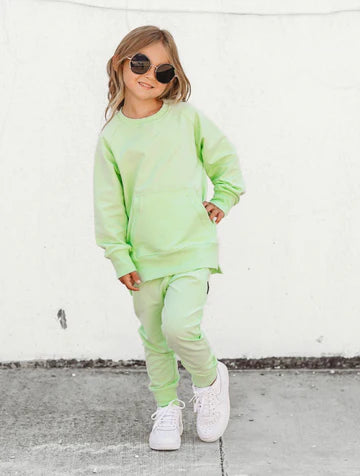 Neon Pocket Pullover - Lime by Little Bipsy