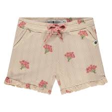 Girl's Short- Beige Flowers by Stains & Stories