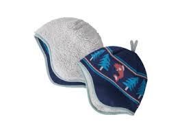 Baby Reversible Beanie- Beary Fun: Clement Blue by Patagonia
