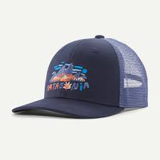 Kids' Trucker Hat- Fitz Roy Foliage: New Navy by Patagonia