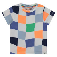 Baby Boy's Short Sleeve Tee- Cloud Check by Babyface