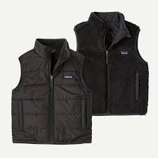 Kids' Reversible Ready Freddy Vest- Ink Black by Patagonia