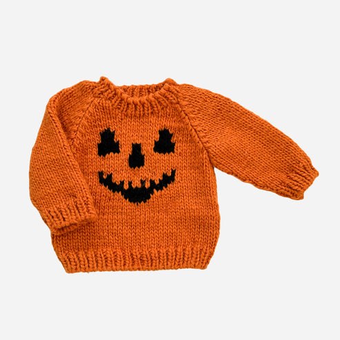 Jack-o-lantern Sweater, Orange by The Blueberry Hill