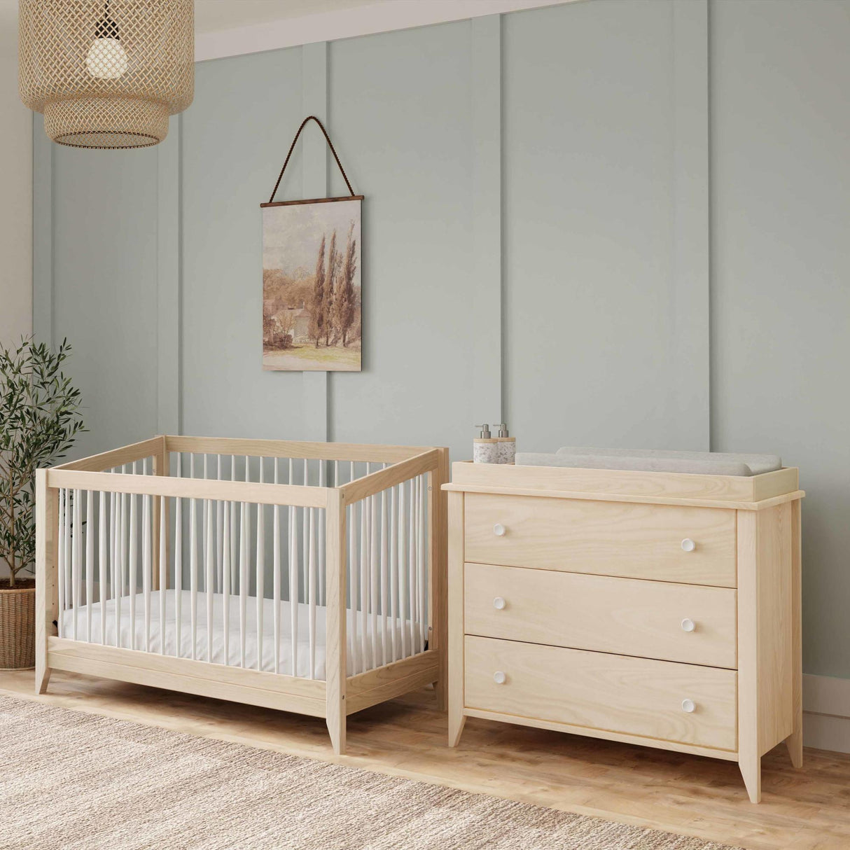 Babyletto Sprout 4-in-1 Convertible Crib with Toddler Bed Conversion Kit