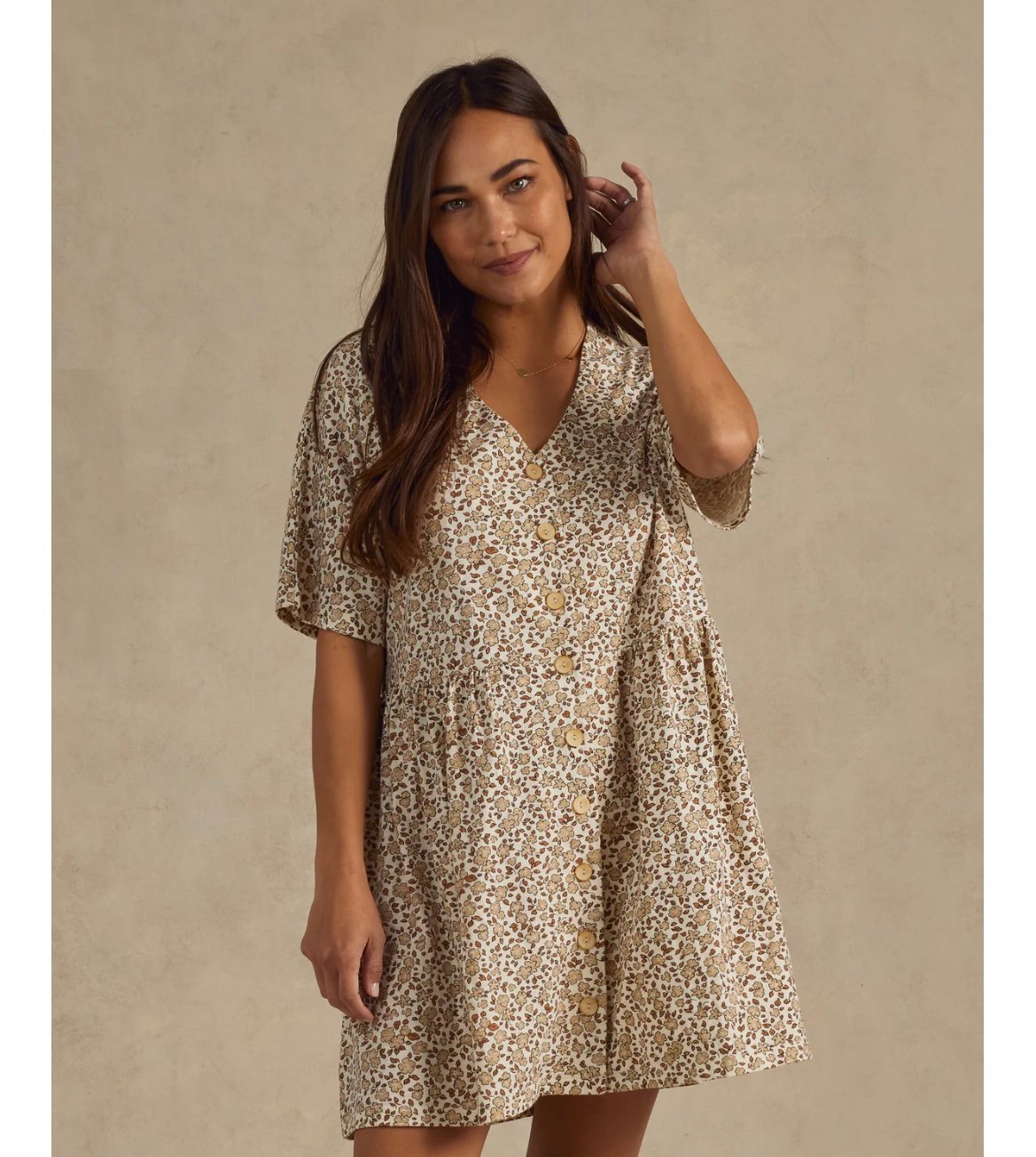 Button Jersey Mini Dress - Harvest by Rylee + Cru