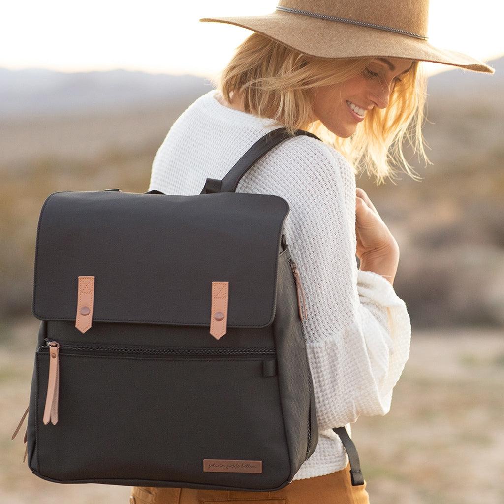 Meta Backpack in Black Matte Canvas by Petunia Pickle Bottom