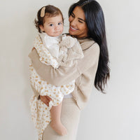 Minky Stretch Receiving Blanket- Florals by Saranoni