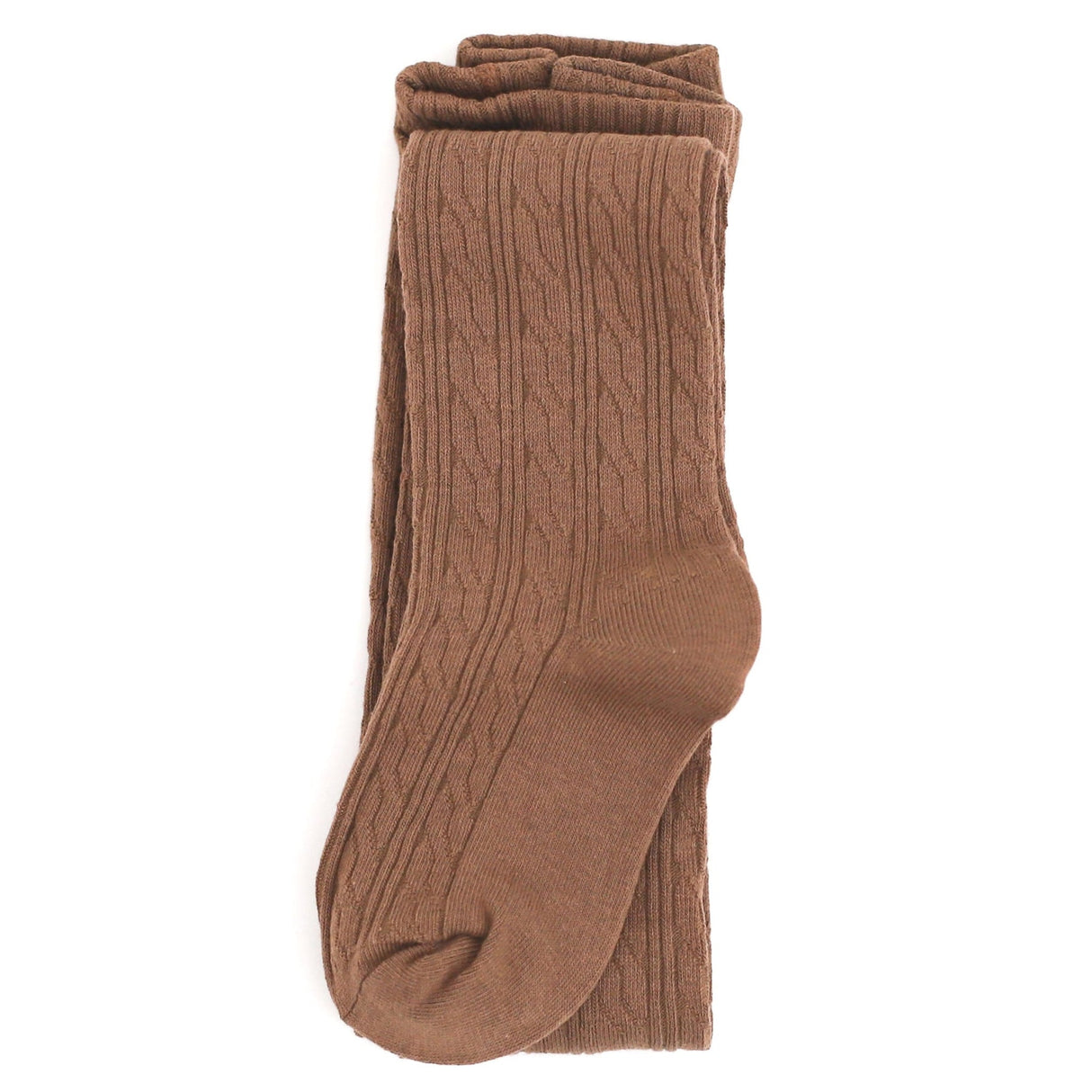 Mocha Cable Knit Tights by Little Stocking Co.