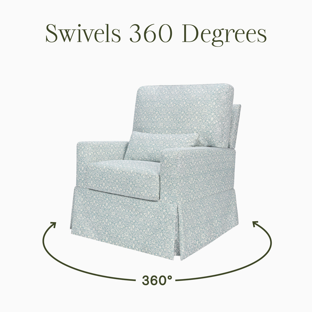 Morris & Co. x Namesake Crawford Pillowback Comfort Swivel Glider