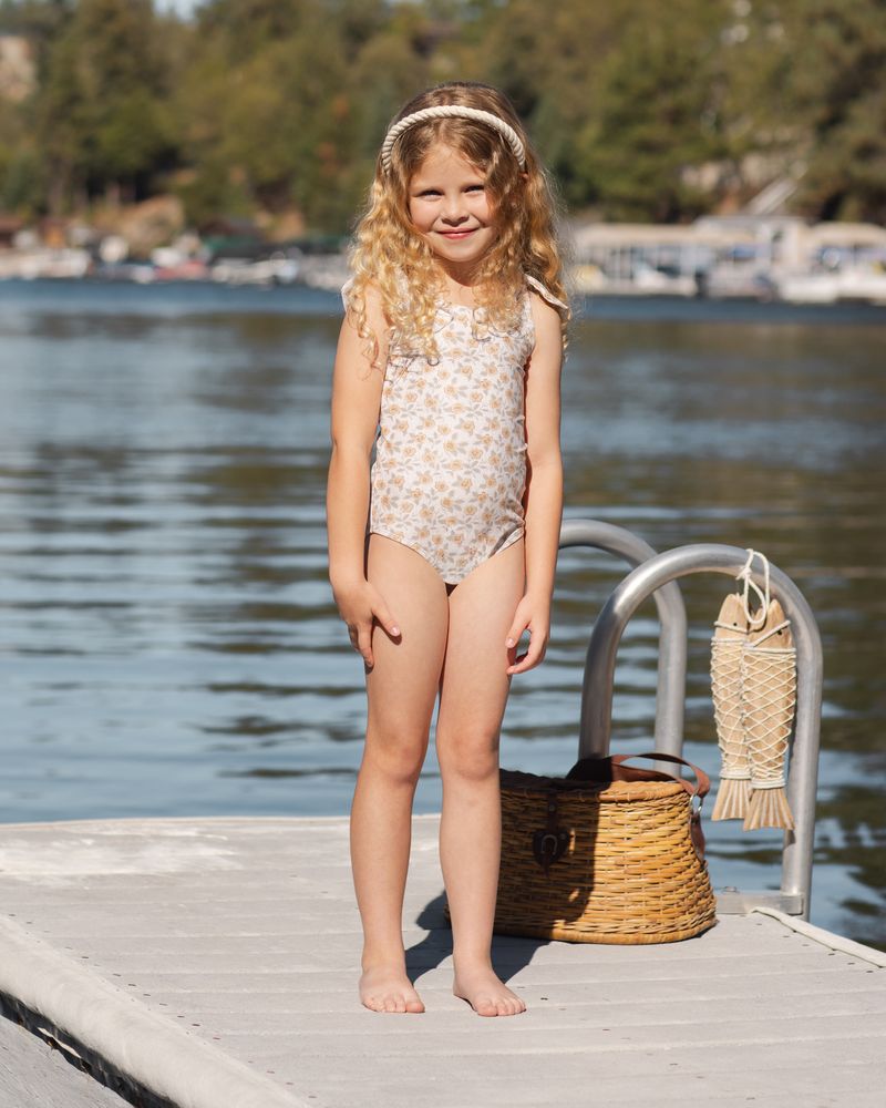Millie One-Piece || Yellow Floral by Rylee + Cru
