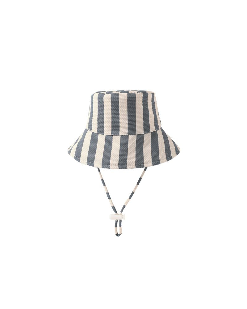 Bucket Hat || Retro Stripe Ocean by Quincy Mae