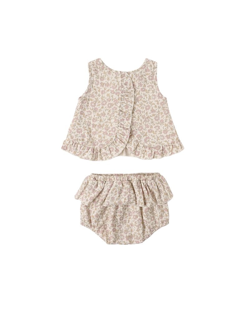 Ruffled Tulip Top + Bloomer Set || Dahlia by Quincy Mae
