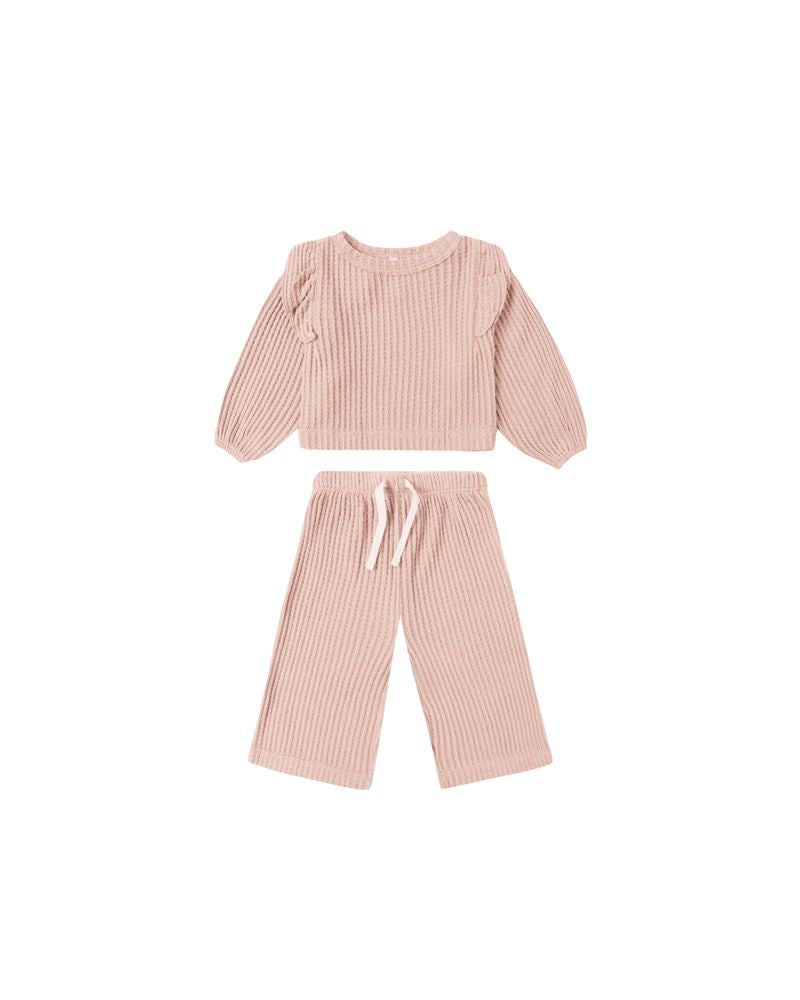 Ruffle Cozy Set || Rose by Quincy Mae