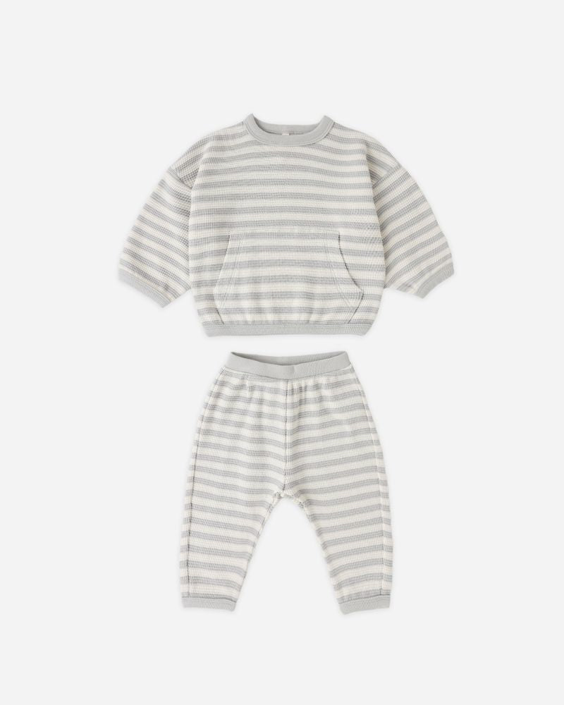 Waffle Sweater Set || Sky Stripe by Quincy Mae