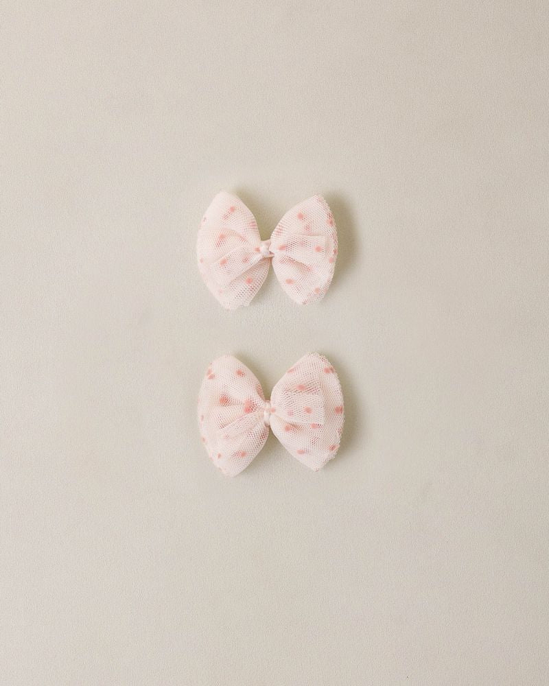 Flutter Tulle Clips | Pink Dots by Noralee