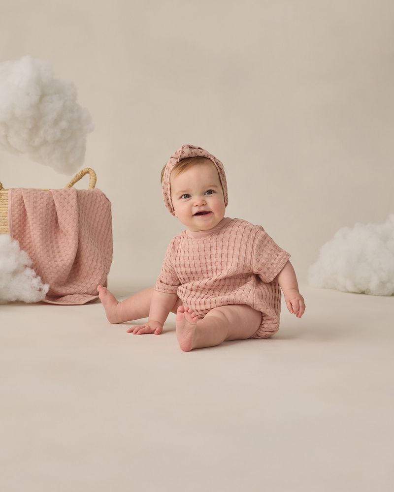 Relaxed Bubble Romper || Blush by Quincy Mae