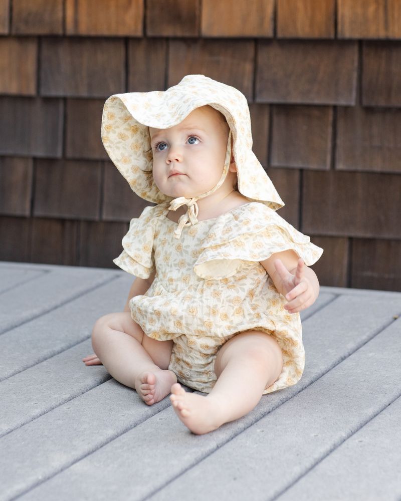 Roxy Romper || Yellow Floral by Rylee + Cru