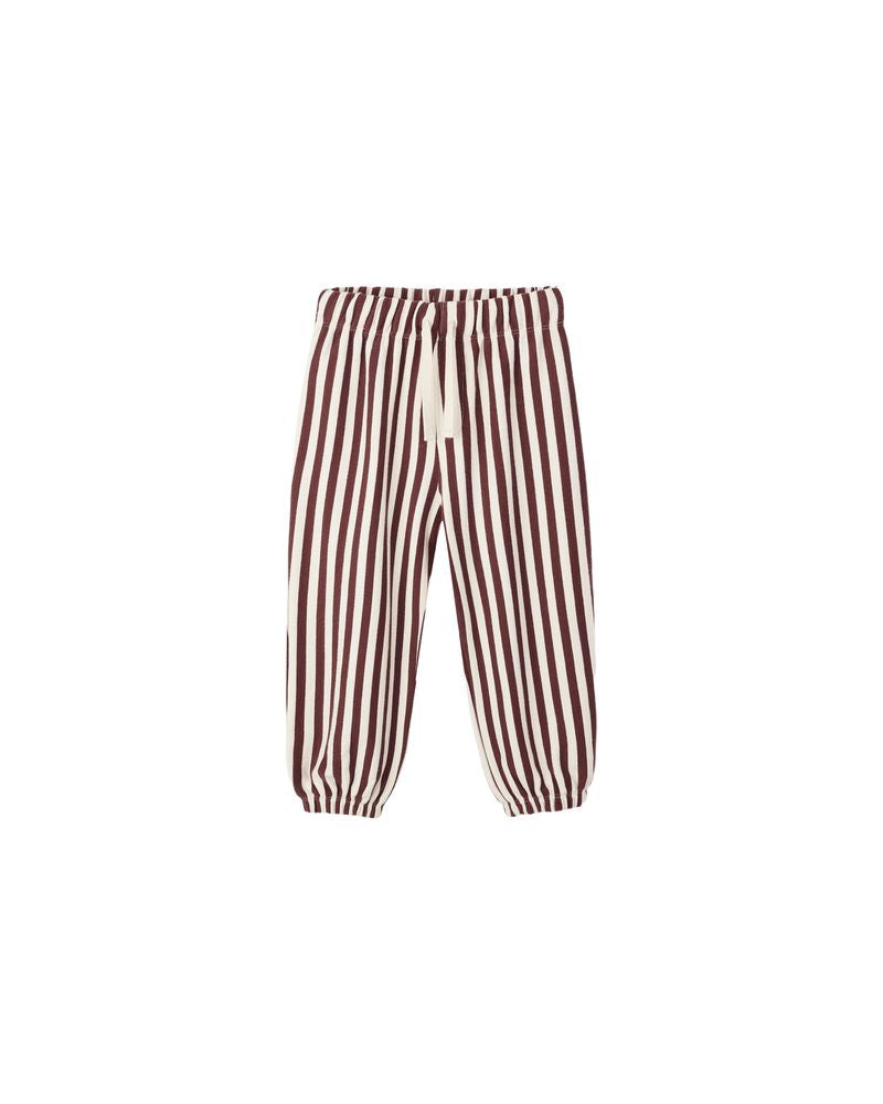 Relaxed Jogger || Burgundy Stripe by Rylee + Cru