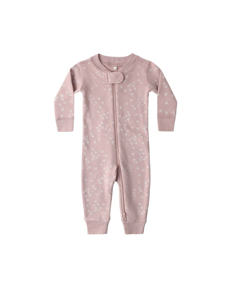 Zip Longsleeve Sleeper || Mauve Daisy by Quincy Mae