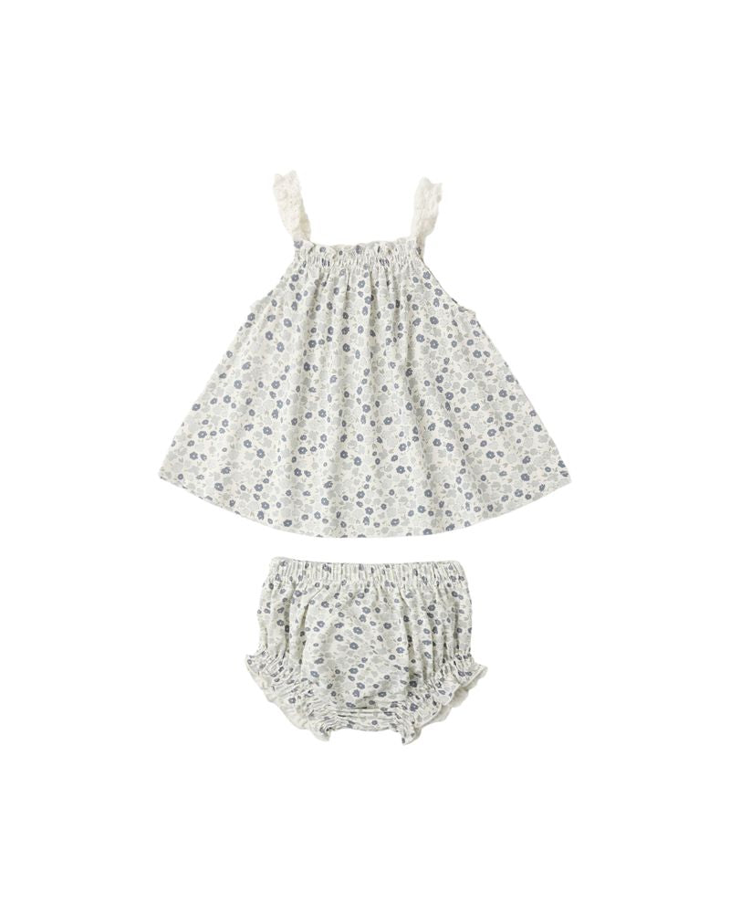 Swing Top & Bloomer Set || Blue Ditsy by Rylee + Cru