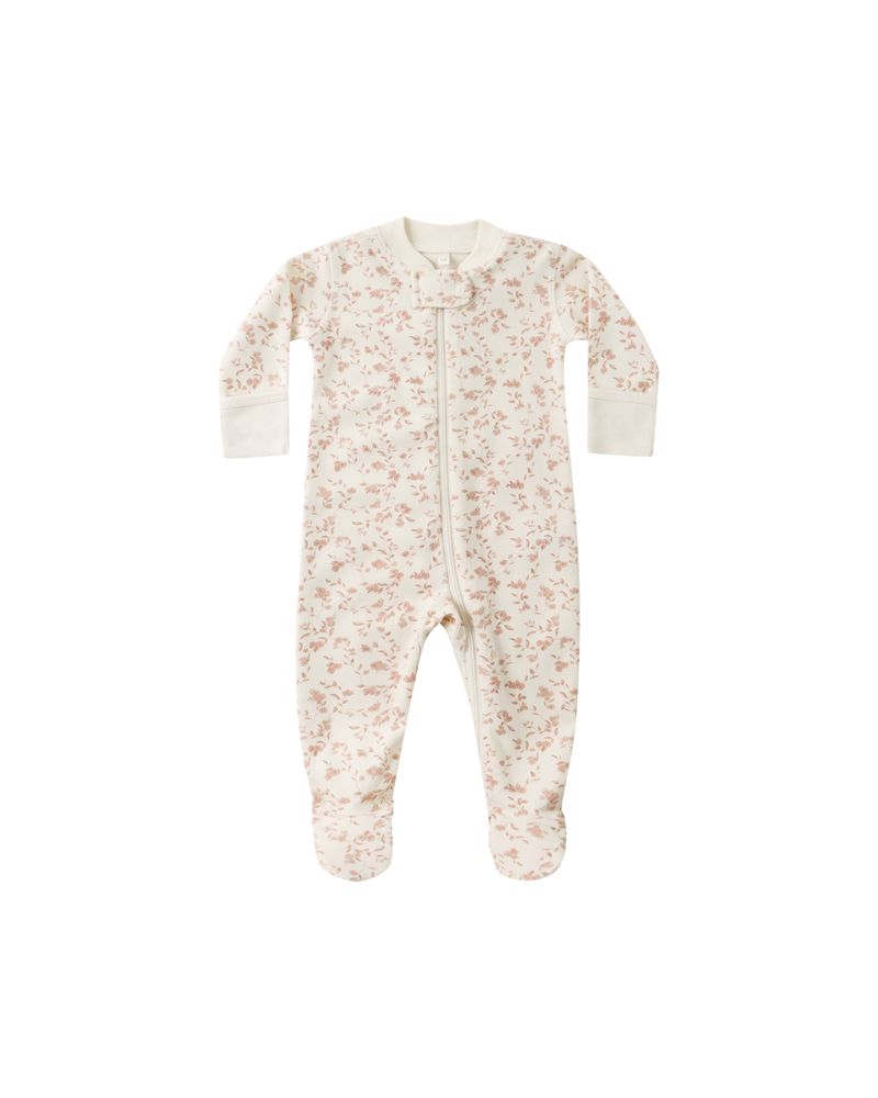 Zip Long Sleeve Sleeper Footie || French Garden by Quincy Mae