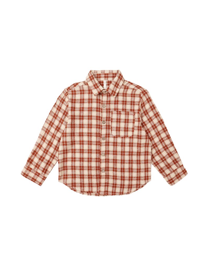 Collared Long Sleeve Shirt || Red Plaid by Rylee + Cru