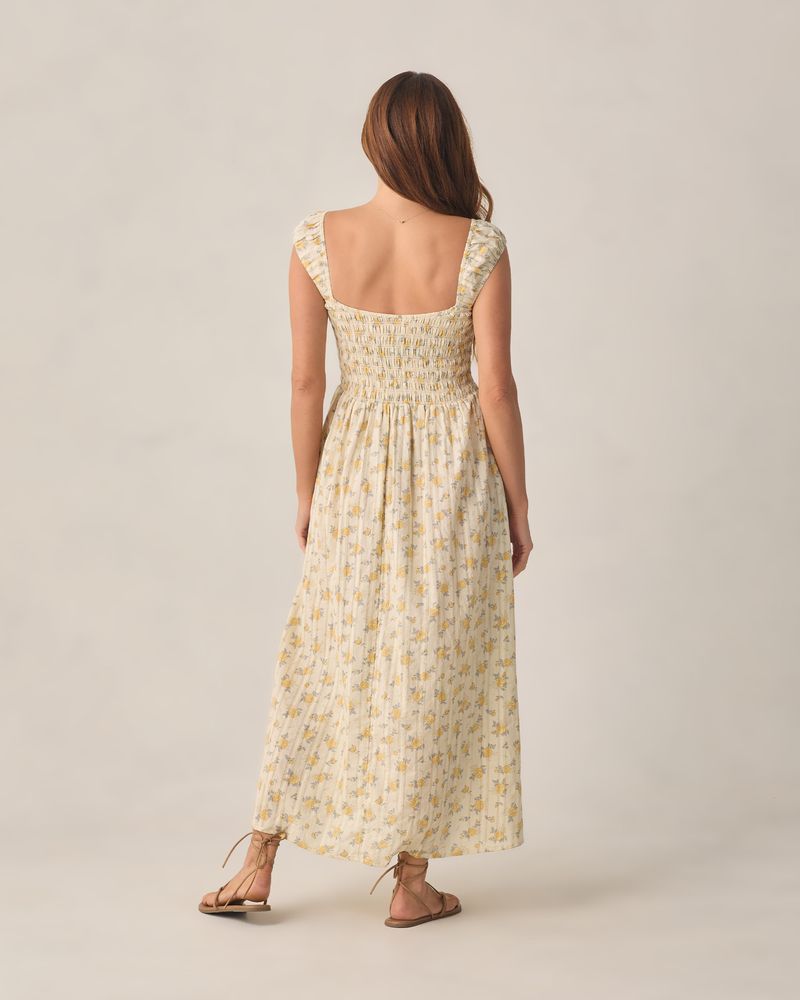 Ivy Dress | Lemon Ditsy Flower by Rylee + Cru