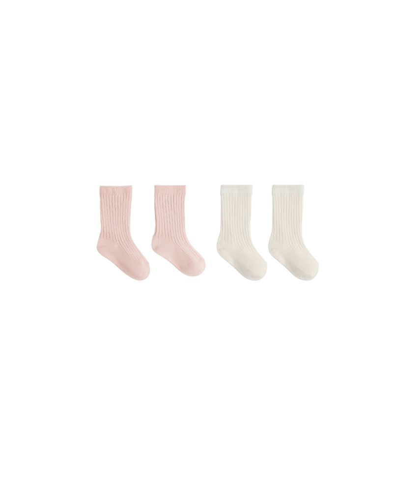 Socks Set || Natural, Rose by Quincy Mae