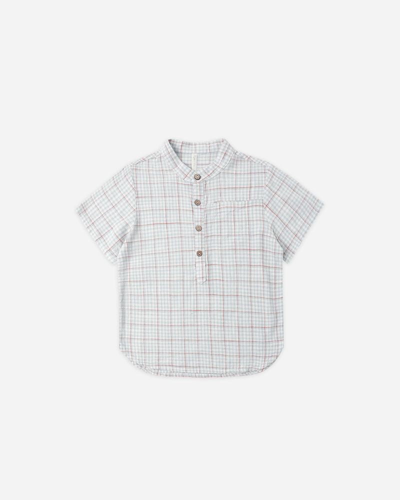 Mason Shirt || Light Blue Plaid by Rylee + Cru