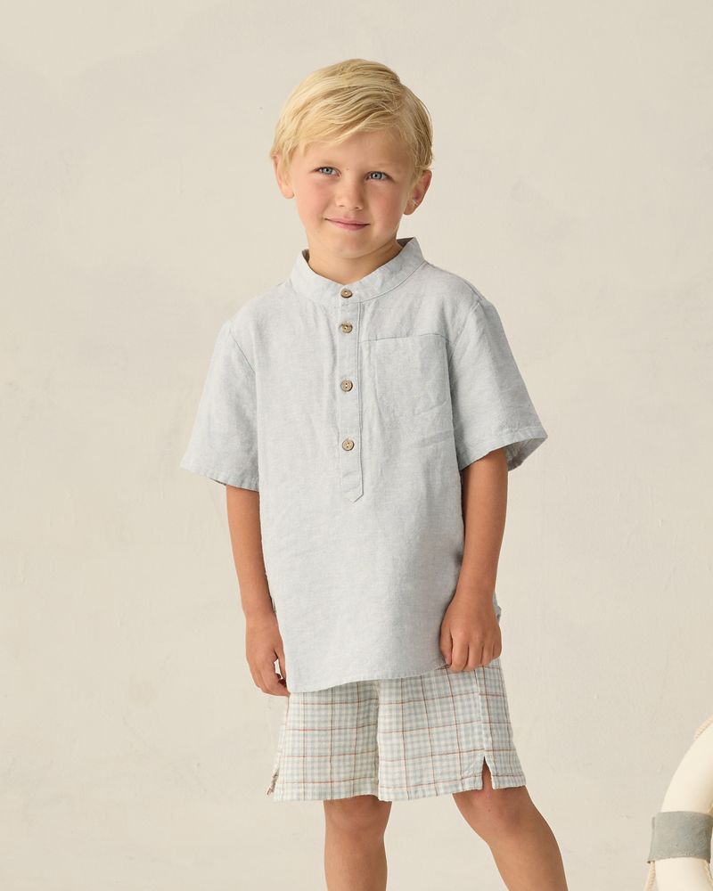 Mason Shirt || Heathered Light Blue by Rylee + Cru